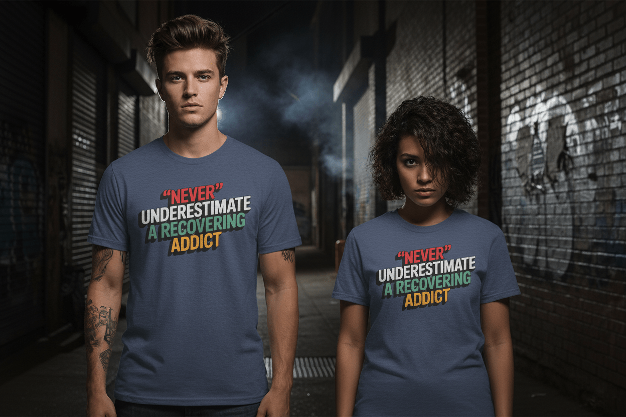 Never Underestimate A Recovering Addict - NEXT CHAPTER APPAREL