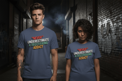 Never Underestimate A Recovering Addict - NEXT CHAPTER APPAREL