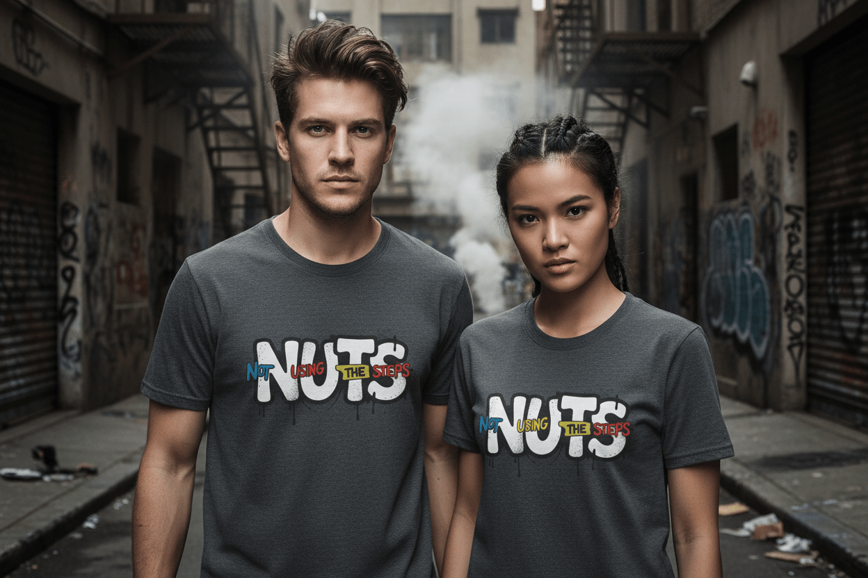 Nuts Not Using The Steps - Unisex Softstyle T-Shirt - NEXT CHAPTER APPAREL