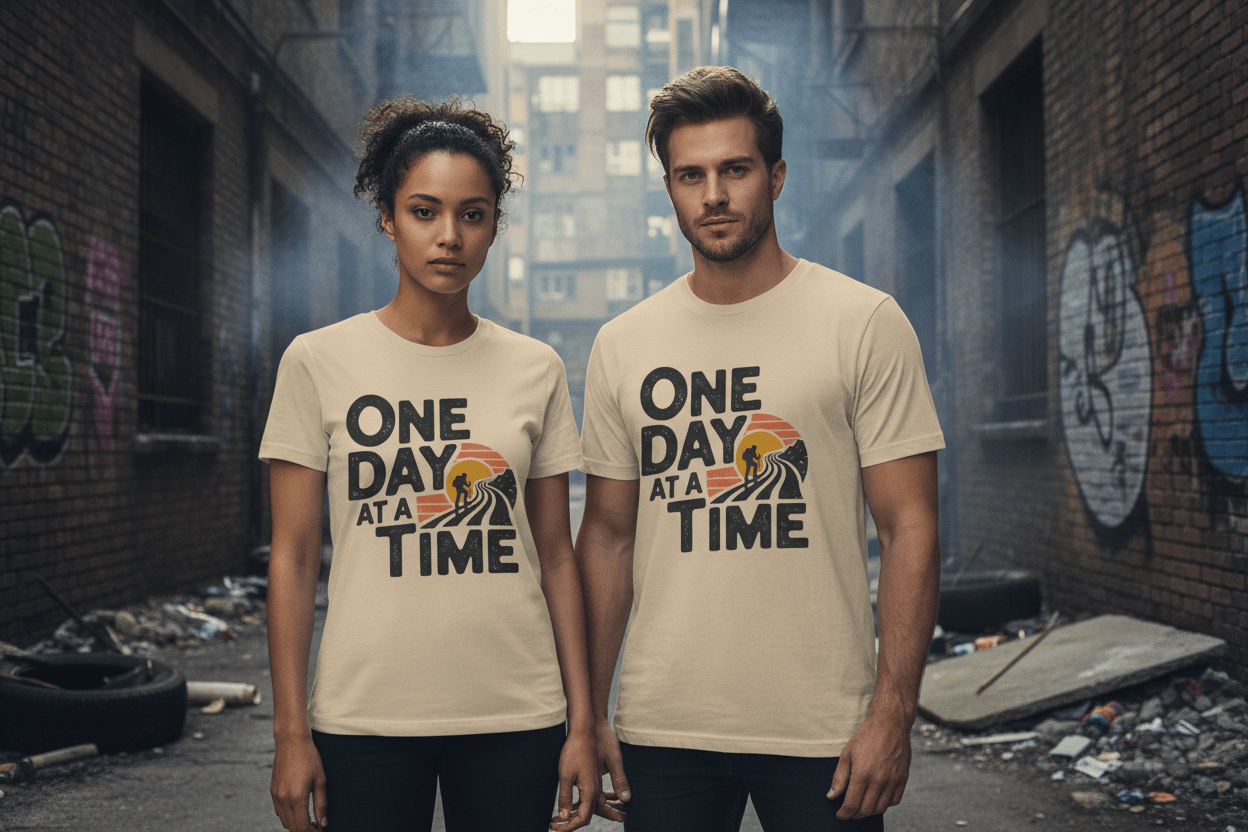One day at a time Unisex Softstyle T-Shirt - NEXT CHAPTER APPAREL