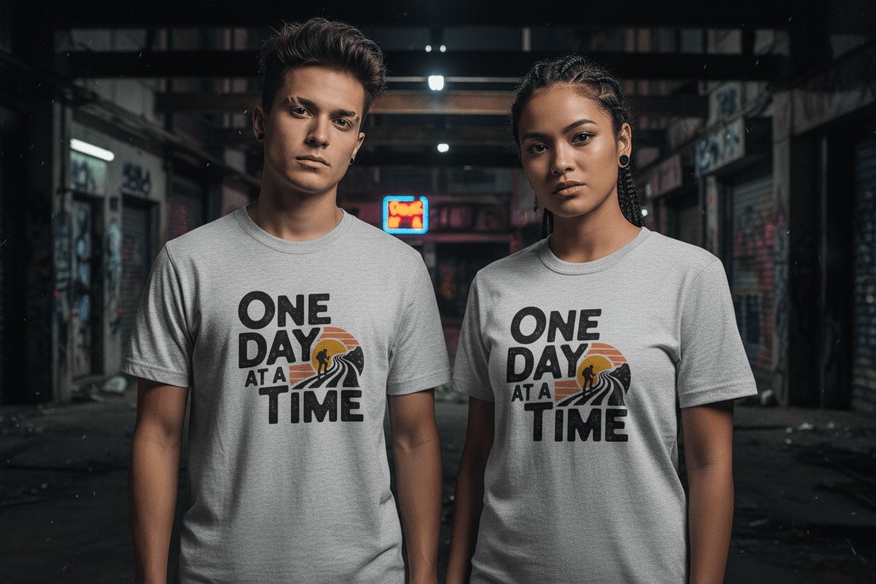 One day at a time Unisex Softstyle T-Shirt - NEXT CHAPTER APPAREL