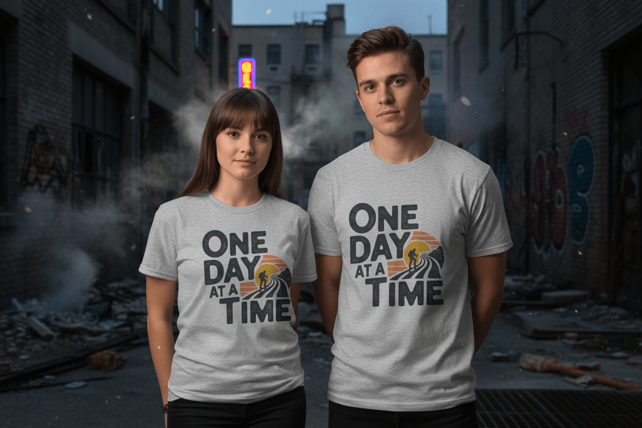 One day at a time Unisex Softstyle T-Shirt - NEXT CHAPTER APPAREL