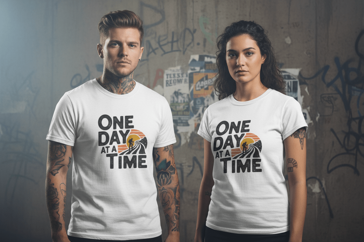 One day at a time Unisex Softstyle T-Shirt - NEXT CHAPTER APPAREL