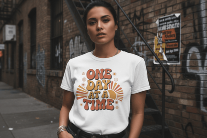 One day at a time Unisex Recovery Addiction T-Shirt - NEXT CHAPTER APPAREL