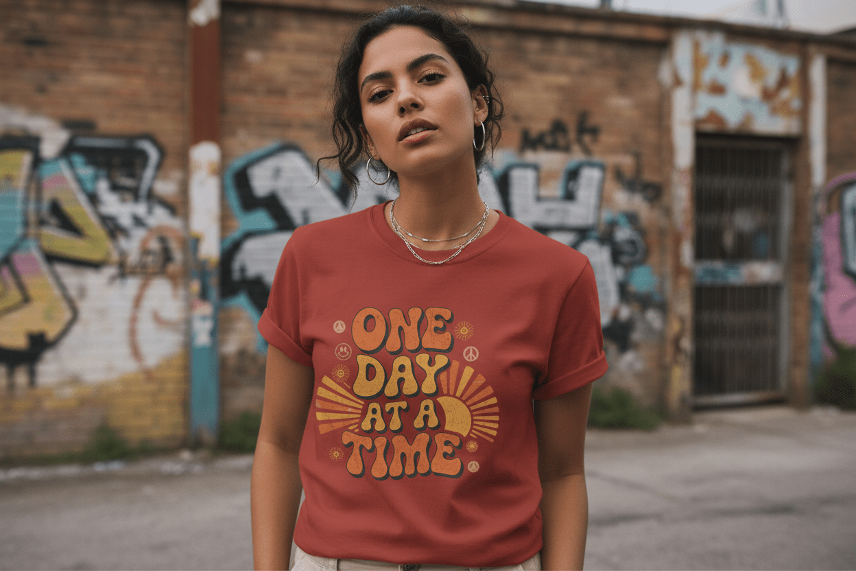 One day at a time Unisex Recovery Addiction T-Shirt - NEXT CHAPTER APPAREL