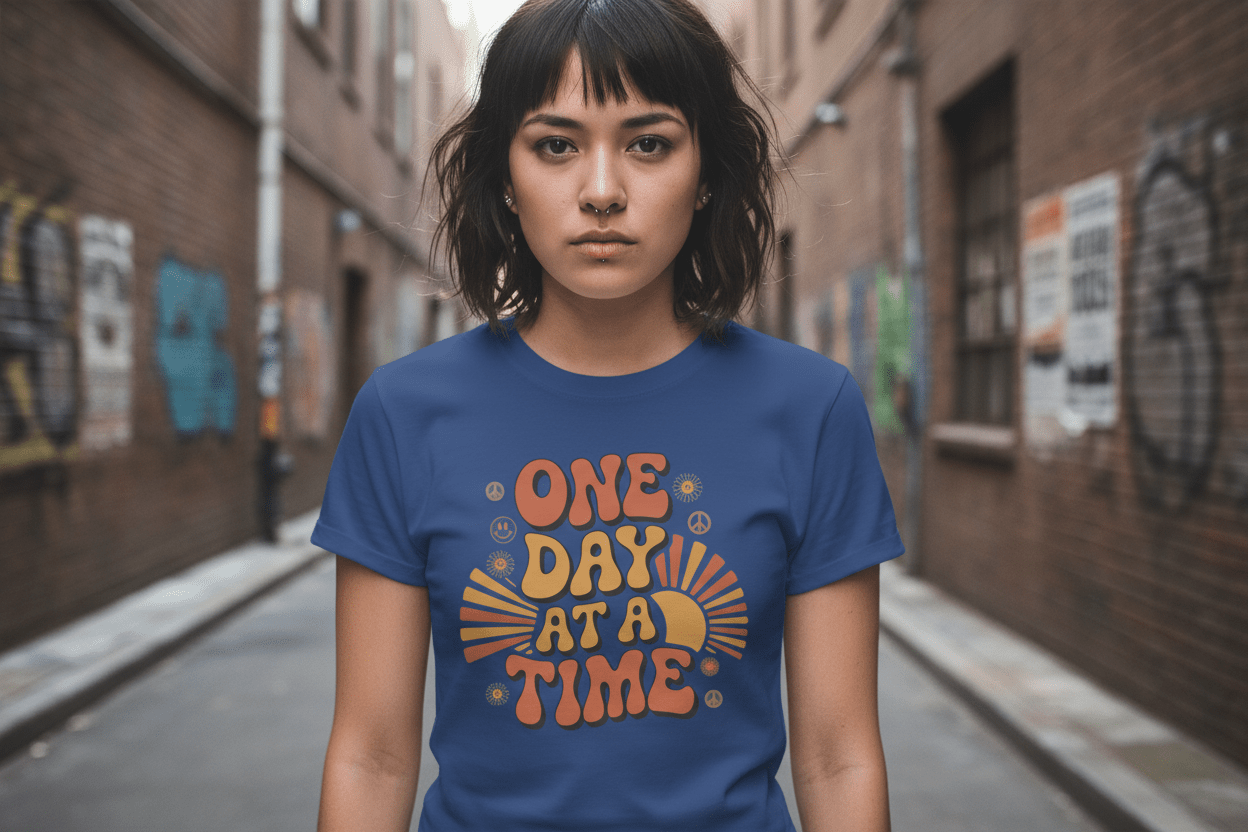 One day at a time Unisex Recovery Addiction T-Shirt - NEXT CHAPTER APPAREL