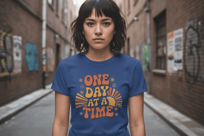One day at a time Unisex Recovery Addiction T-Shirt - NEXT CHAPTER APPAREL