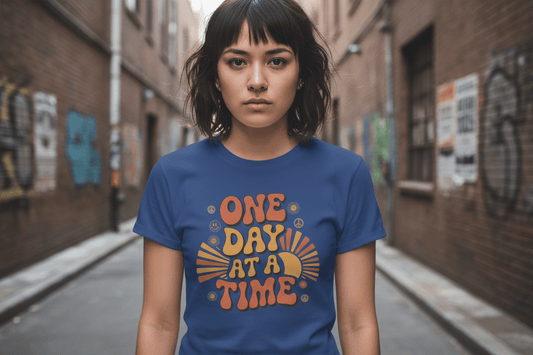 One day at a time Unisex Recovery Addiction T-Shirt - NEXT CHAPTER APPAREL