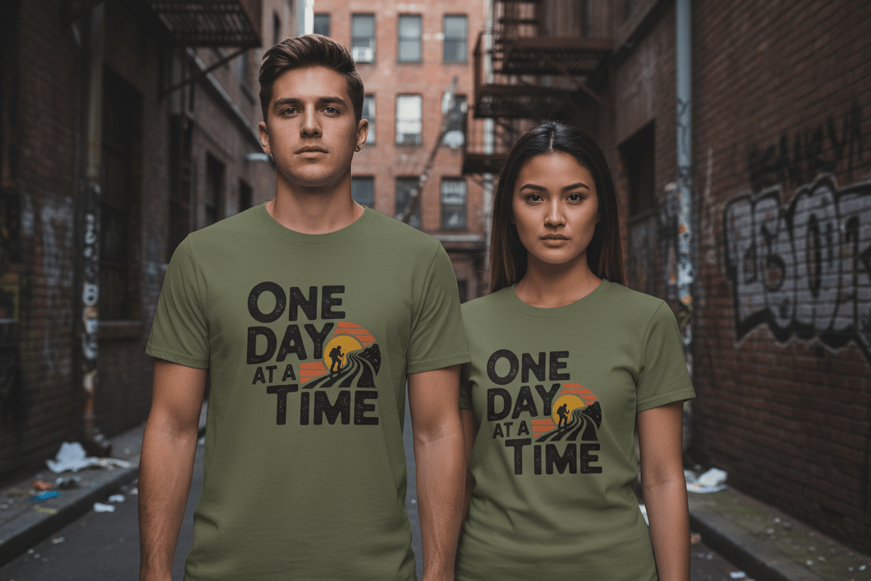 One day at a time Unisex Softstyle T-Shirt - NEXT CHAPTER APPAREL