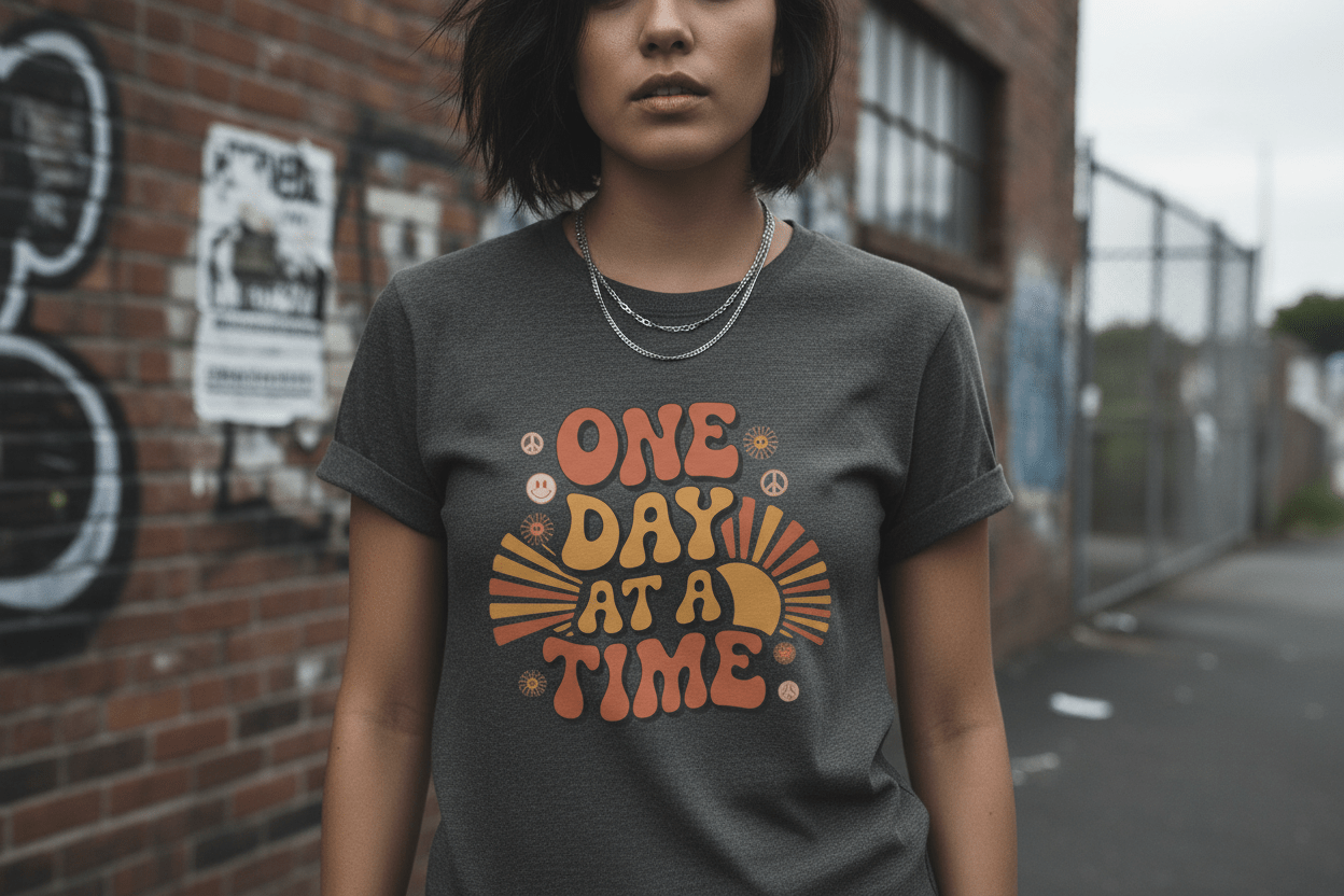 One day at a time Unisex Recovery Addiction T-Shirt - NEXT CHAPTER APPAREL