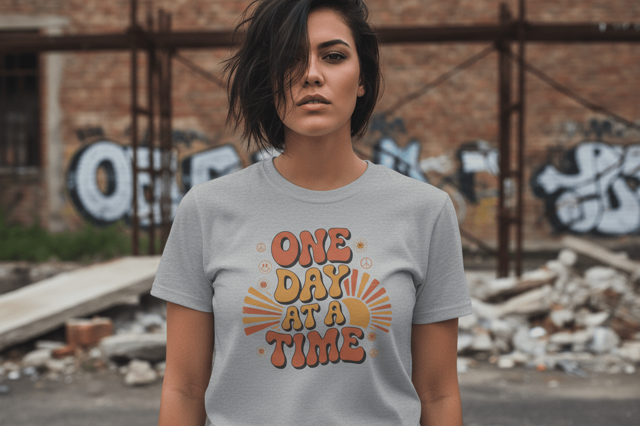 One day at a time Unisex Recovery Addiction T-Shirt - NEXT CHAPTER APPAREL