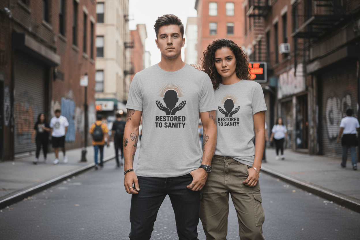 Restored to Sanity Unisex T-Shirt - NEXT CHAPTER APPAREL