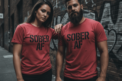 Sober AF Unisex Softstyle T-Shirt - NEXT CHAPTER APPAREL