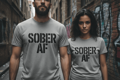 Sober AF Unisex Softstyle T-Shirt - NEXT CHAPTER APPAREL