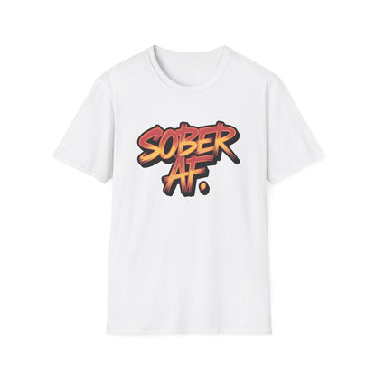 Sober AF Unisex Softstyle T-Shirt, - NEXT CHAPTER APPAREL