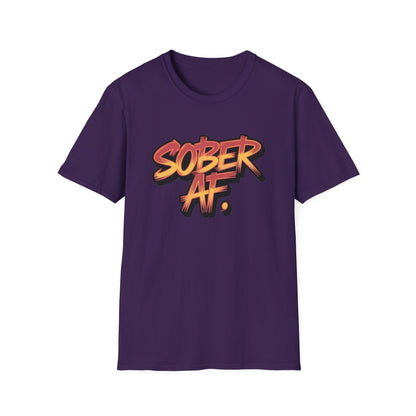Sober AF Unisex Softstyle T-Shirt, - NEXT CHAPTER APPAREL