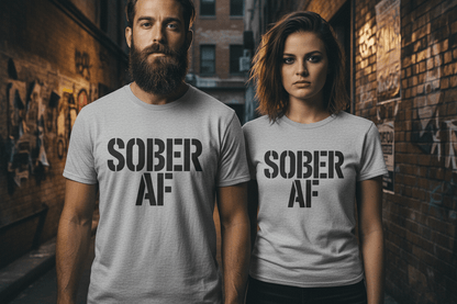 Sober AF Unisex Softstyle T-Shirt - NEXT CHAPTER APPAREL