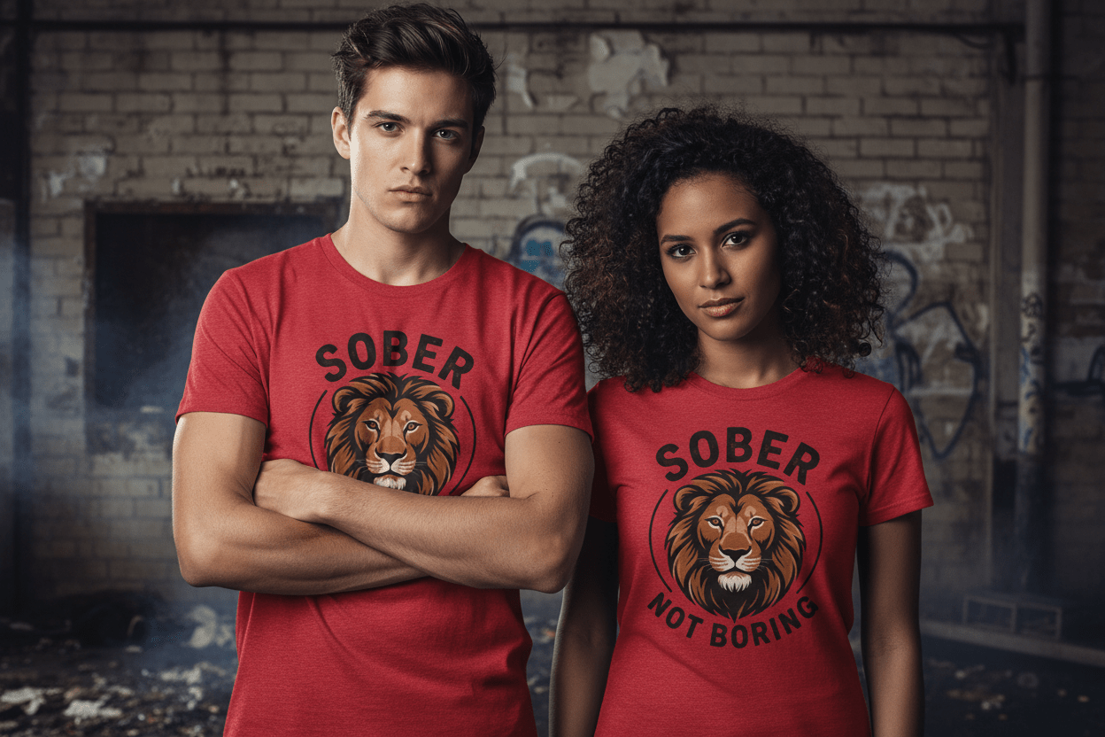 Sober Not Boring Addiction Recovery T-Shirt - NEXT CHAPTER APPAREL