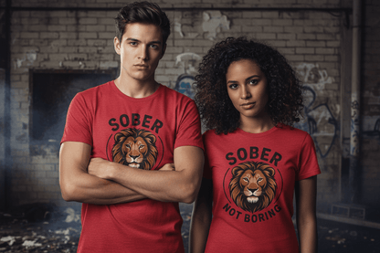 Sober Not Boring Addiction Recovery T-Shirt - NEXT CHAPTER APPAREL
