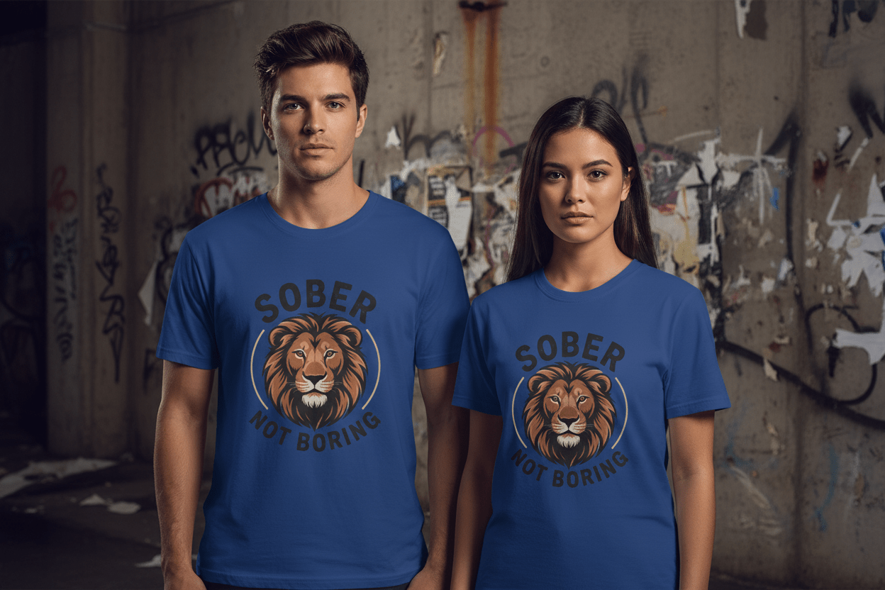 Sober Not Boring Addiction Recovery T-Shirt - NEXT CHAPTER APPAREL