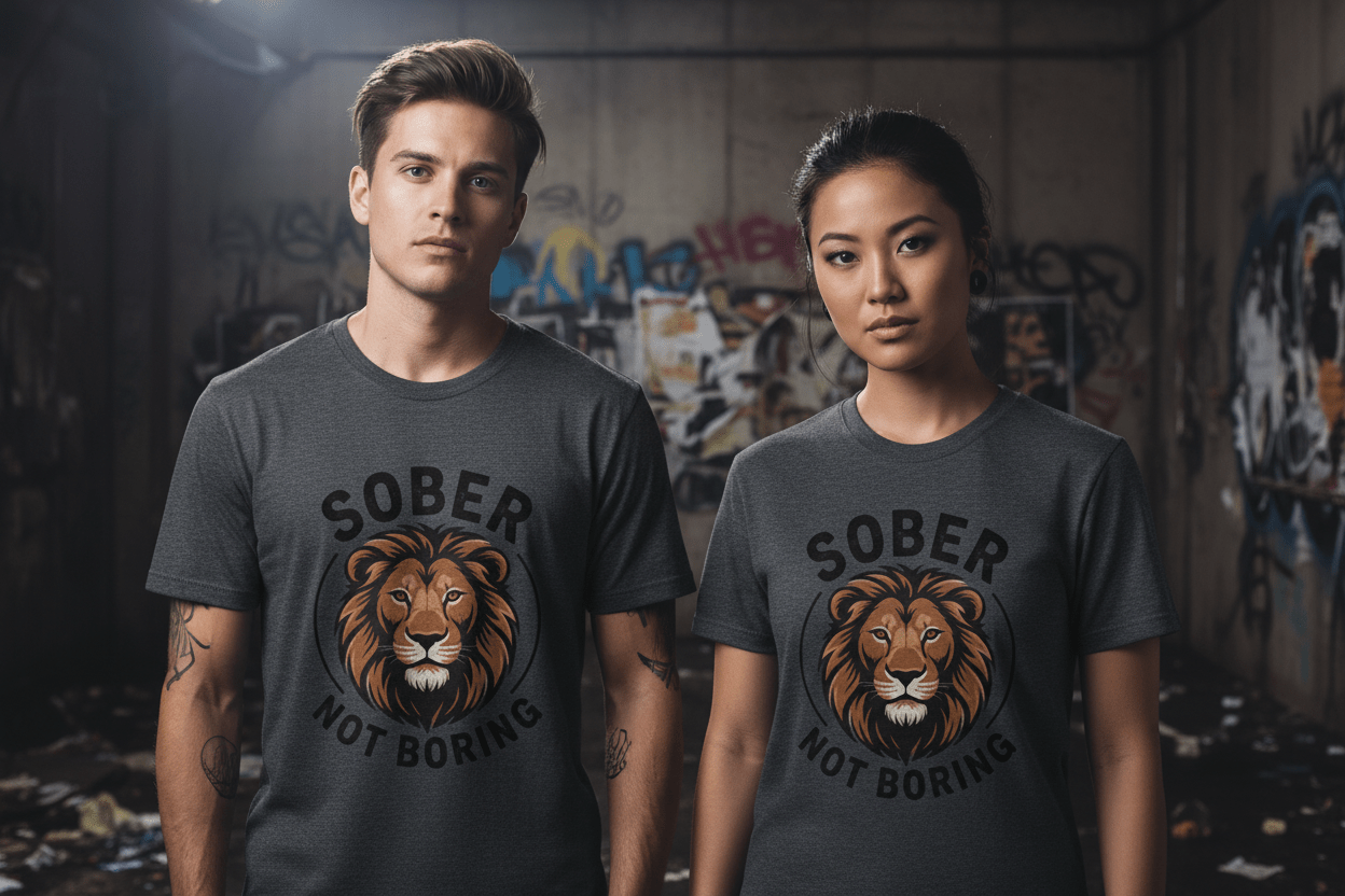 Sober Not Boring Addiction Recovery T-Shirt - NEXT CHAPTER APPAREL