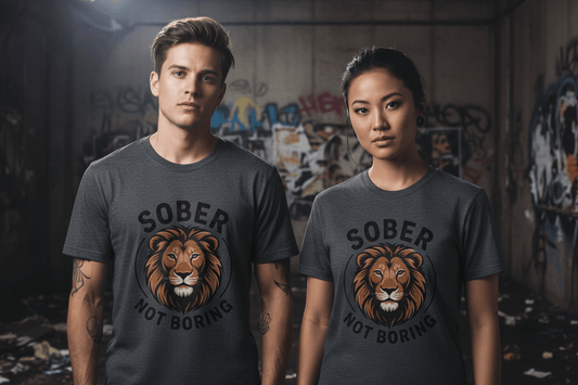Sober Not Boring Addiction Recovery T-Shirt - NEXT CHAPTER APPAREL