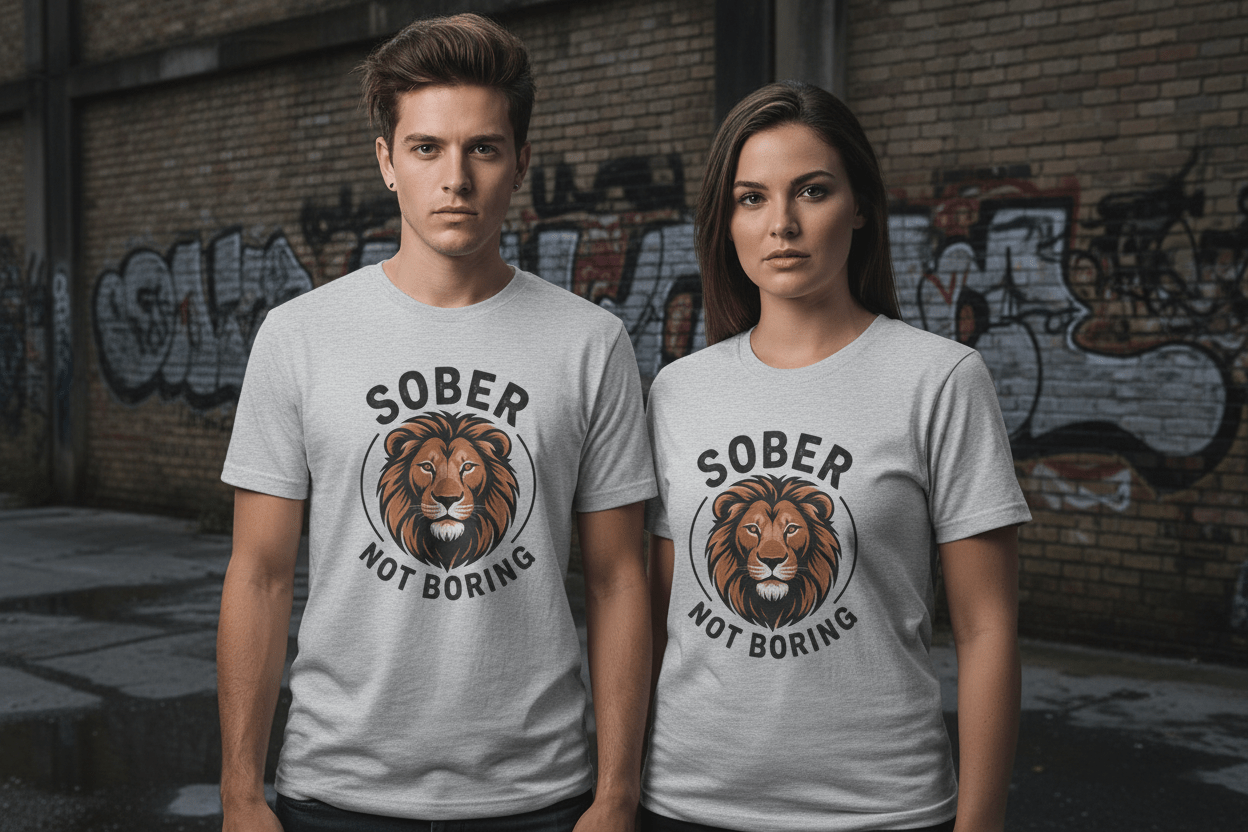 Sober Not Boring Addiction Recovery T-Shirt - NEXT CHAPTER APPAREL