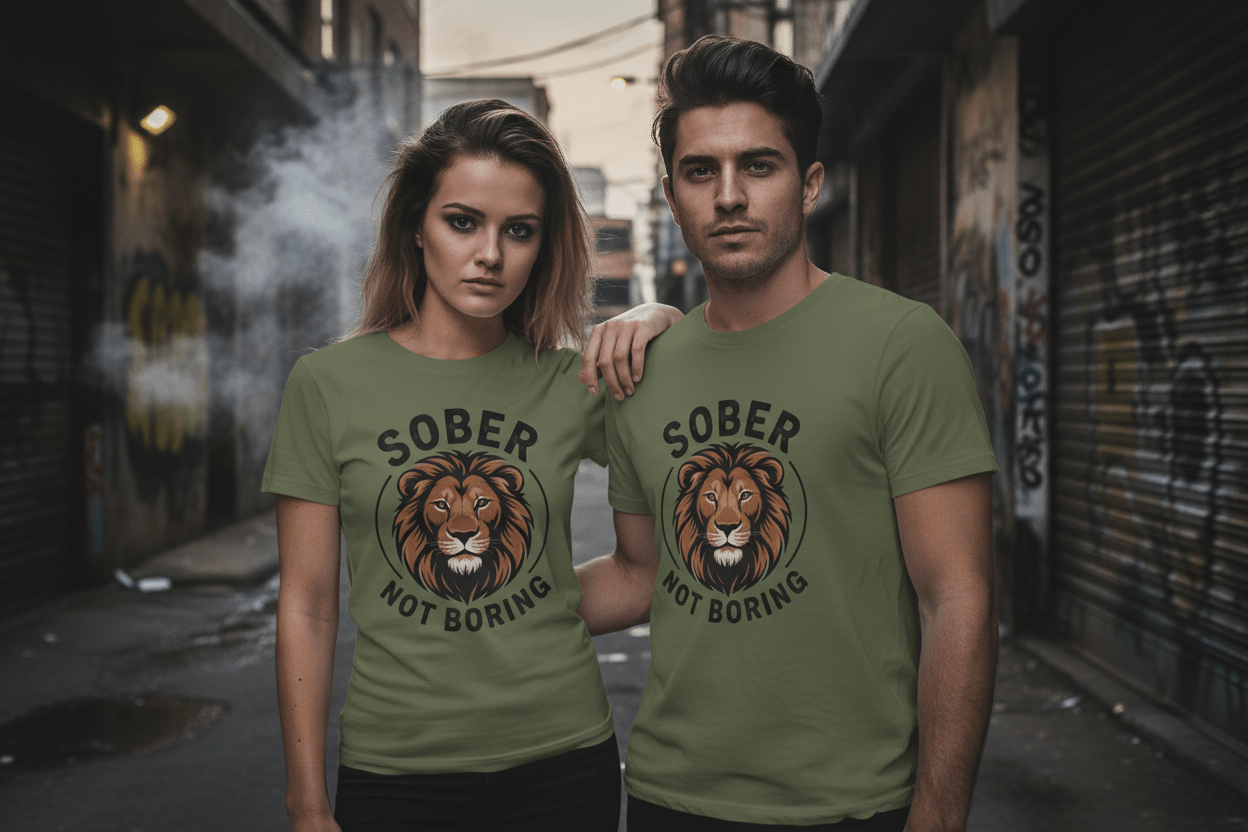 Sober Not Boring Addiction Recovery T-Shirt - NEXT CHAPTER APPAREL
