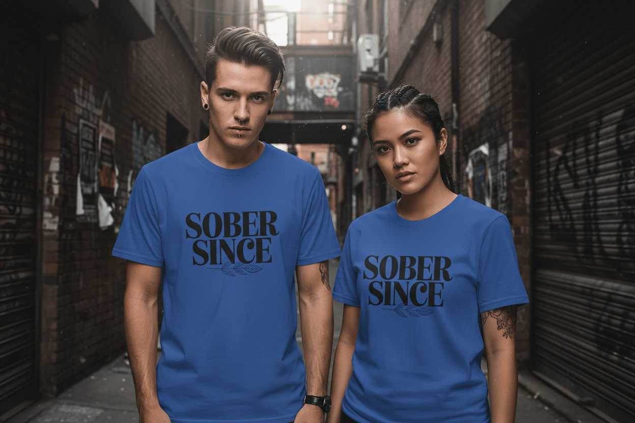Sober Since personalized Unisex Softstyle T-Shirt - NEXT CHAPTER APPAREL