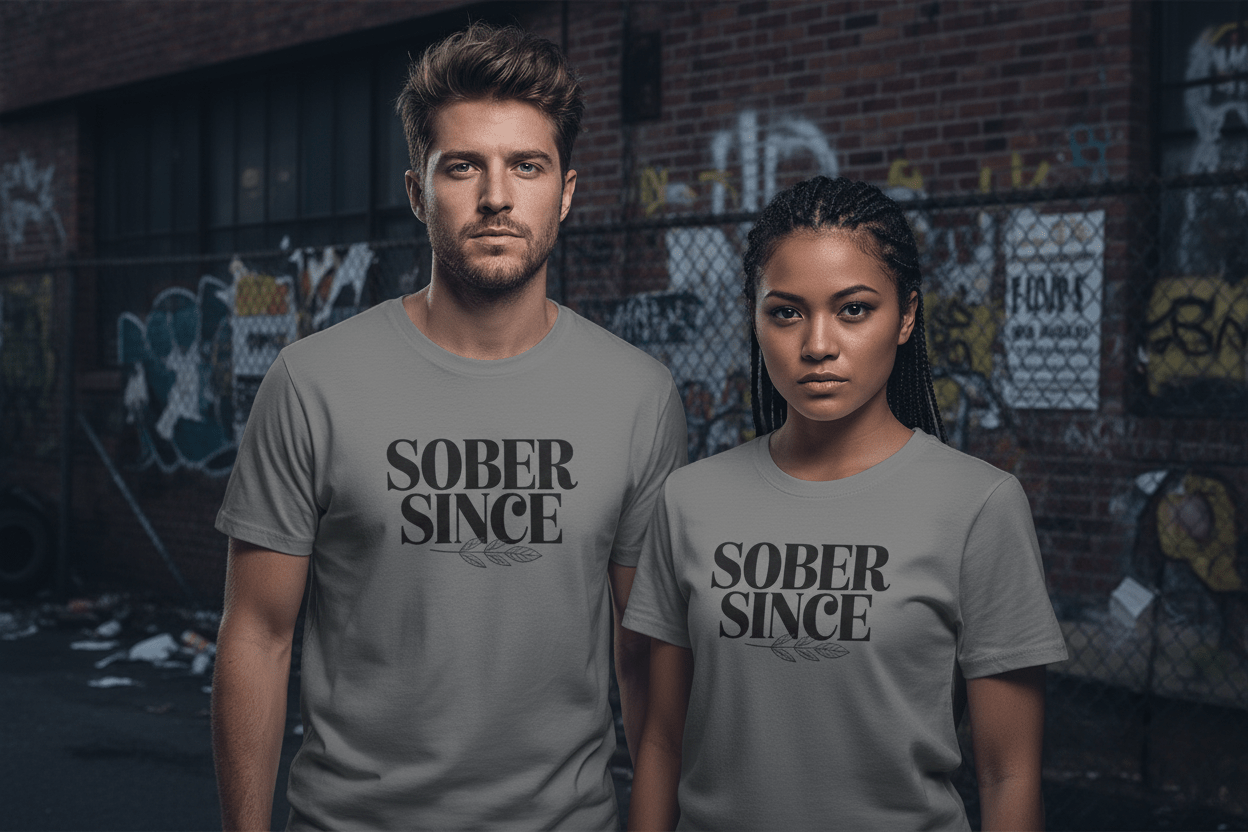 Sober Since personalized Unisex Softstyle T-Shirt - NEXT CHAPTER APPAREL