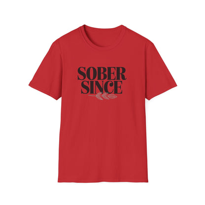 Sober Since personalized Unisex Softstyle T-Shirt - NEXT CHAPTER APPAREL