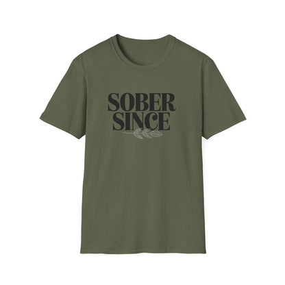 Sober Since personalized Unisex Softstyle T-Shirt - NEXT CHAPTER APPAREL