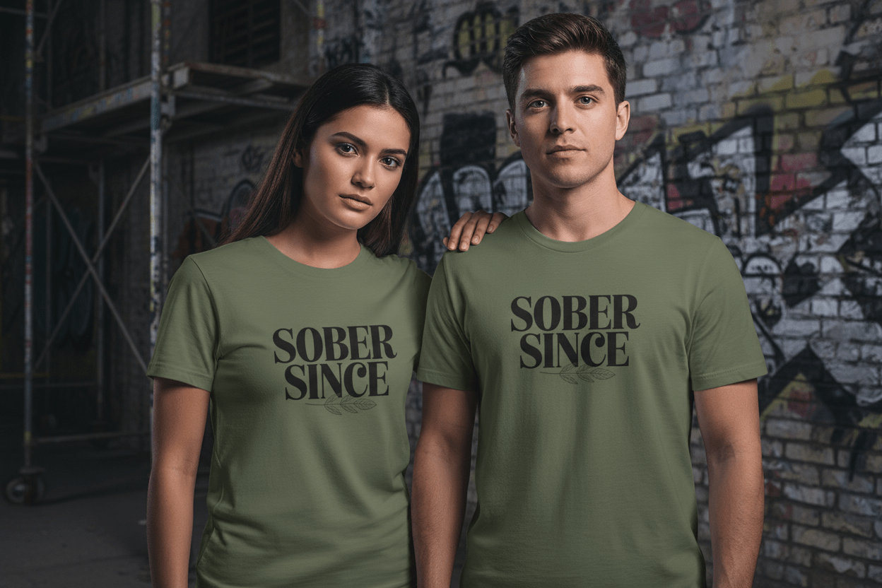 Sober Since personalized Unisex Softstyle T-Shirt - NEXT CHAPTER APPAREL