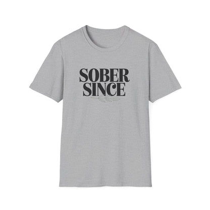 Sober Since personalized Unisex Softstyle T-Shirt - NEXT CHAPTER APPAREL