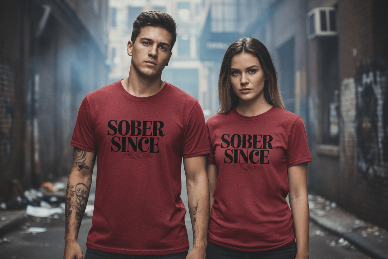 Sober Since personalized Unisex Softstyle T-Shirt - NEXT CHAPTER APPAREL
