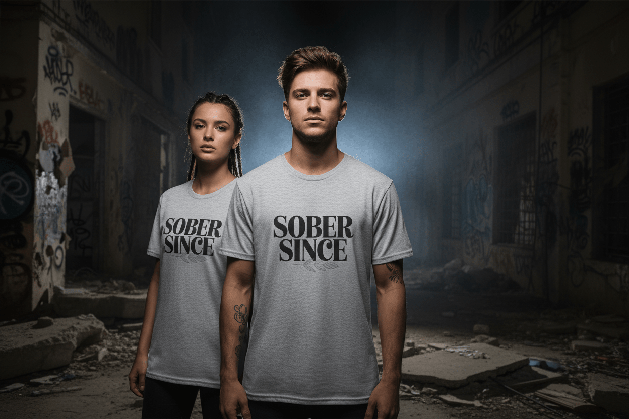 Sober Since personalized Unisex Softstyle T-Shirt - NEXT CHAPTER APPAREL