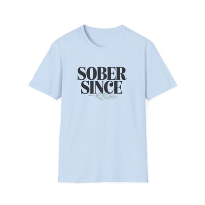 Sober Since personalized Unisex Softstyle T-Shirt - NEXT CHAPTER APPAREL