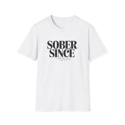 Sober Since personalized Unisex Softstyle T-Shirt - NEXT CHAPTER APPAREL