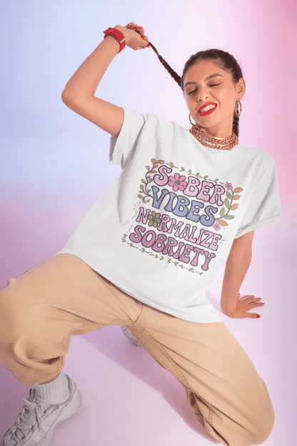 Sober Vibes T-Shirt- Recovery Addiction T Shirt - NEXT CHAPTER APPAREL