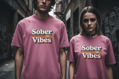 Sober Vibes Unisex T-Shirt Recovery Addiction T shirt - NEXT CHAPTER APPAREL