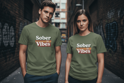 Sober Vibes Unisex T-Shirt Recovery Addiction T shirt - NEXT CHAPTER APPAREL