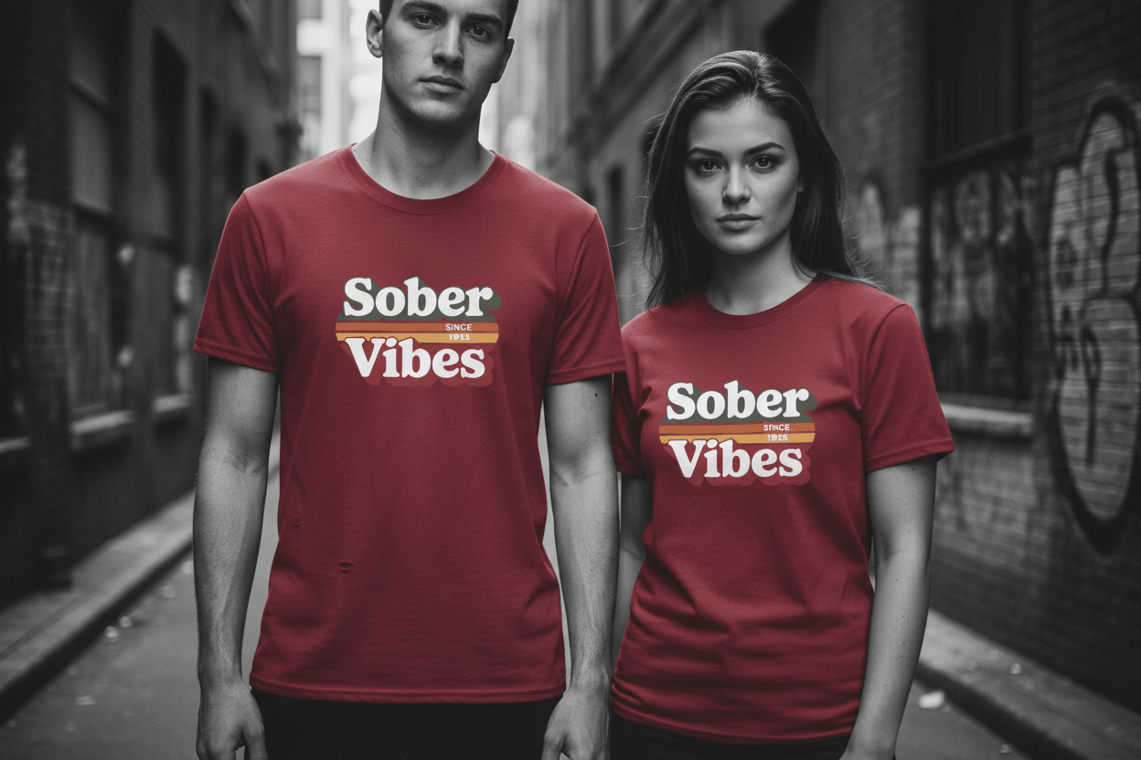 Sober Vibes Unisex T-Shirt Recovery Addiction T shirt - NEXT CHAPTER APPAREL