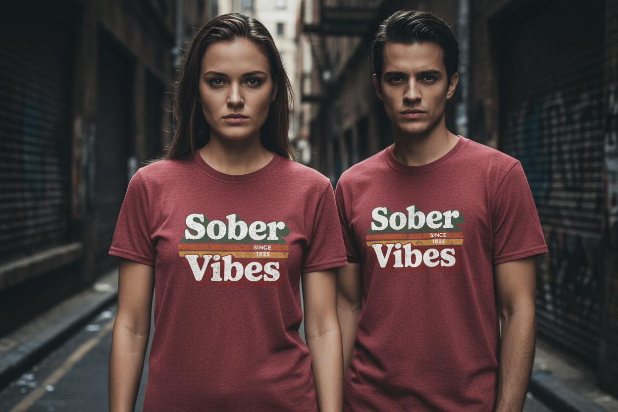 Sober Vibes Unisex T-Shirt Recovery Addiction T shirt - NEXT CHAPTER APPAREL