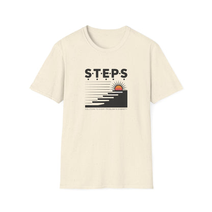 STEPS- unisex soft style recovery addiction t shirt - NEXT CHAPTER APPAREL