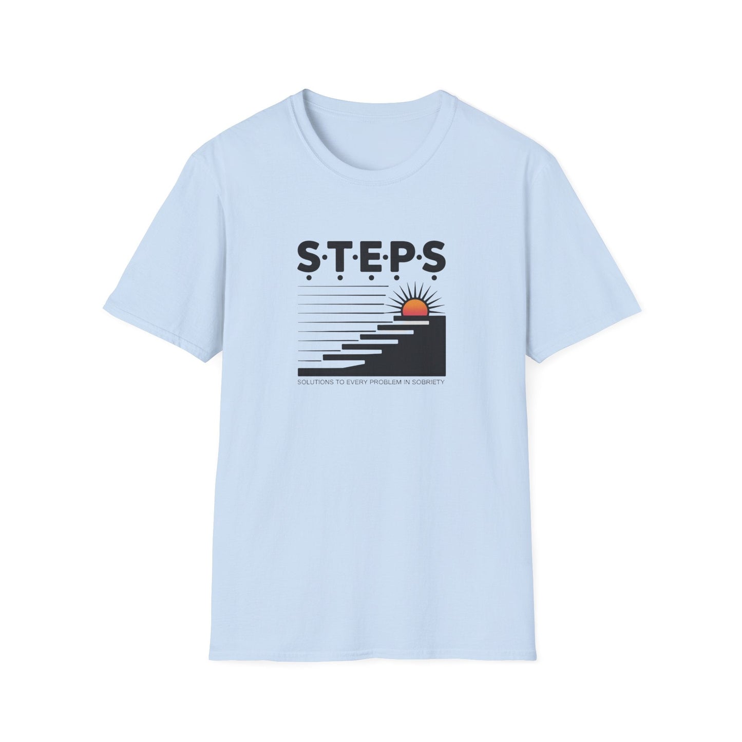 STEPS- unisex soft style recovery addiction t shirt - NEXT CHAPTER APPAREL