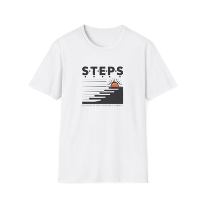 STEPS- unisex soft style recovery addiction t shirt - NEXT CHAPTER APPAREL