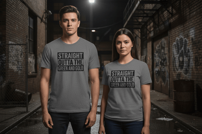 Straight outta the green and gold Unisex Softstyle T-Shirt - NEXT CHAPTER APPAREL