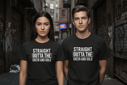 Straight outta the green and gold Unisex Softstyle T-Shirt - NEXT CHAPTER APPAREL