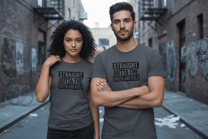 Straight outta the green and gold Unisex Softstyle T-Shirt - NEXT CHAPTER APPAREL