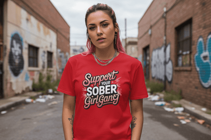 Support Your Sober Girl Gang T-Shirt - NEXT CHAPTER APPAREL